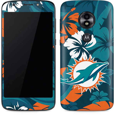 NFL Miami Dolphins Tropical Print Moto E5 Play Skin